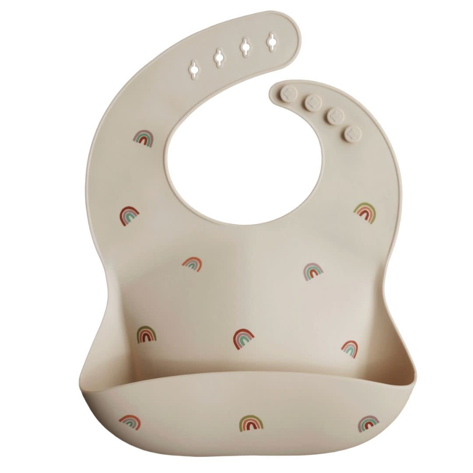 Mushie Silicone Baby Bib || Rainbows