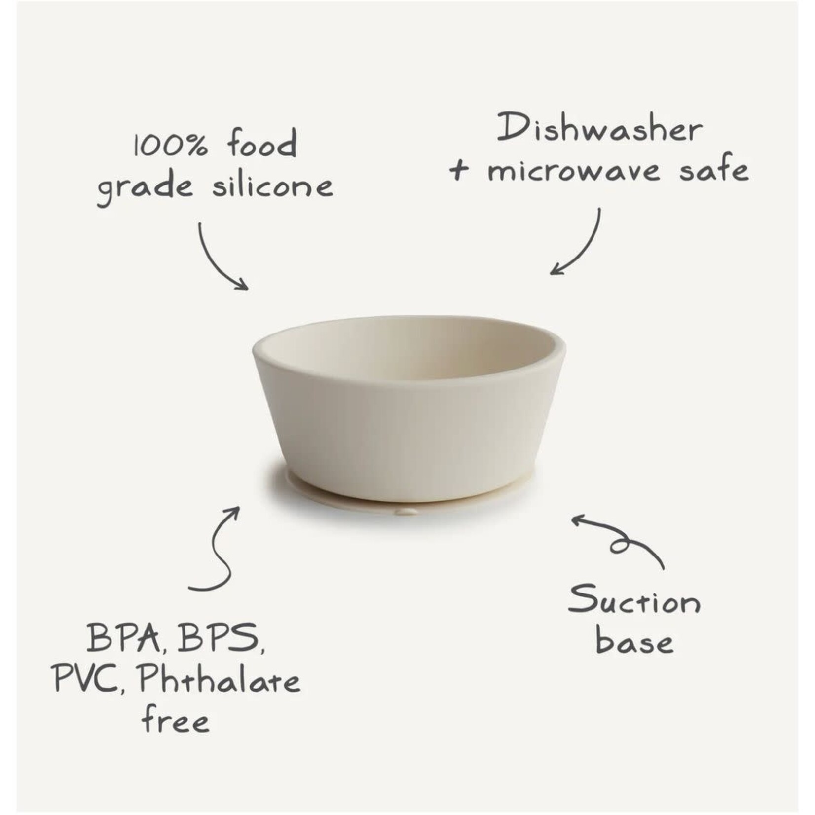 Mushie Silicone Suction Bowl || Cambridge Blue