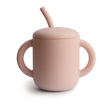 Mushie Silicone Training Cup + Straw || Blush