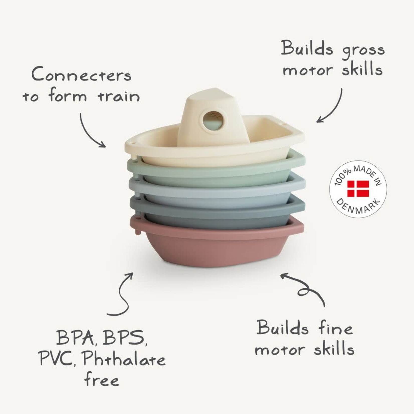 Mushie Bath Boats || Petal