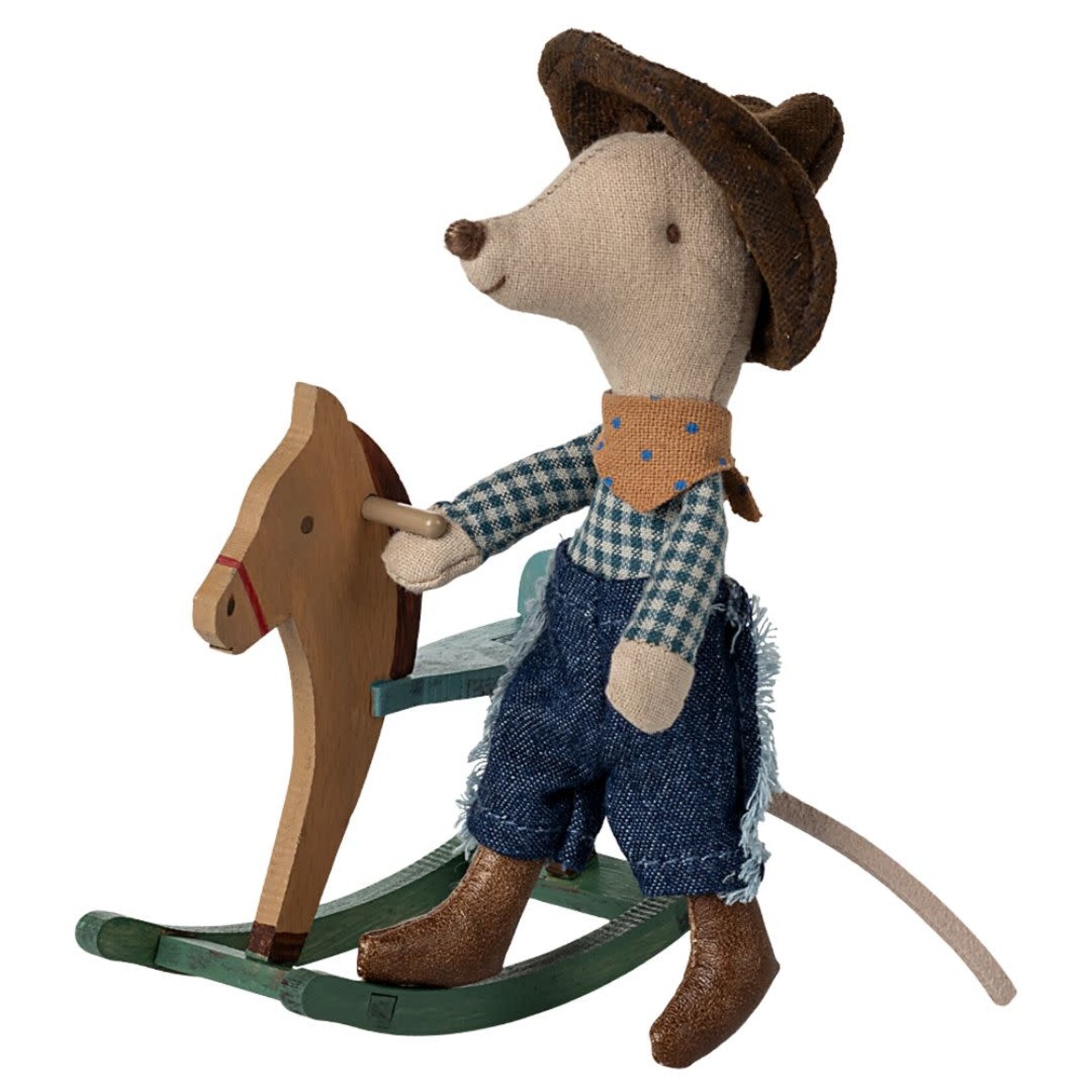 Cowboy mouse on rocking horse, Little Brother || 17-5103-00