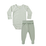 Side Snap Bodysuit + Pant Set || Fern Stripe