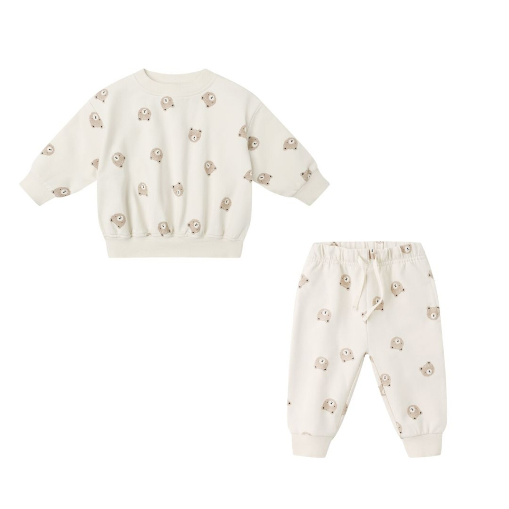 Relaxed Sweatshirt + Relaxed Sweatpant Set || Brown Bear