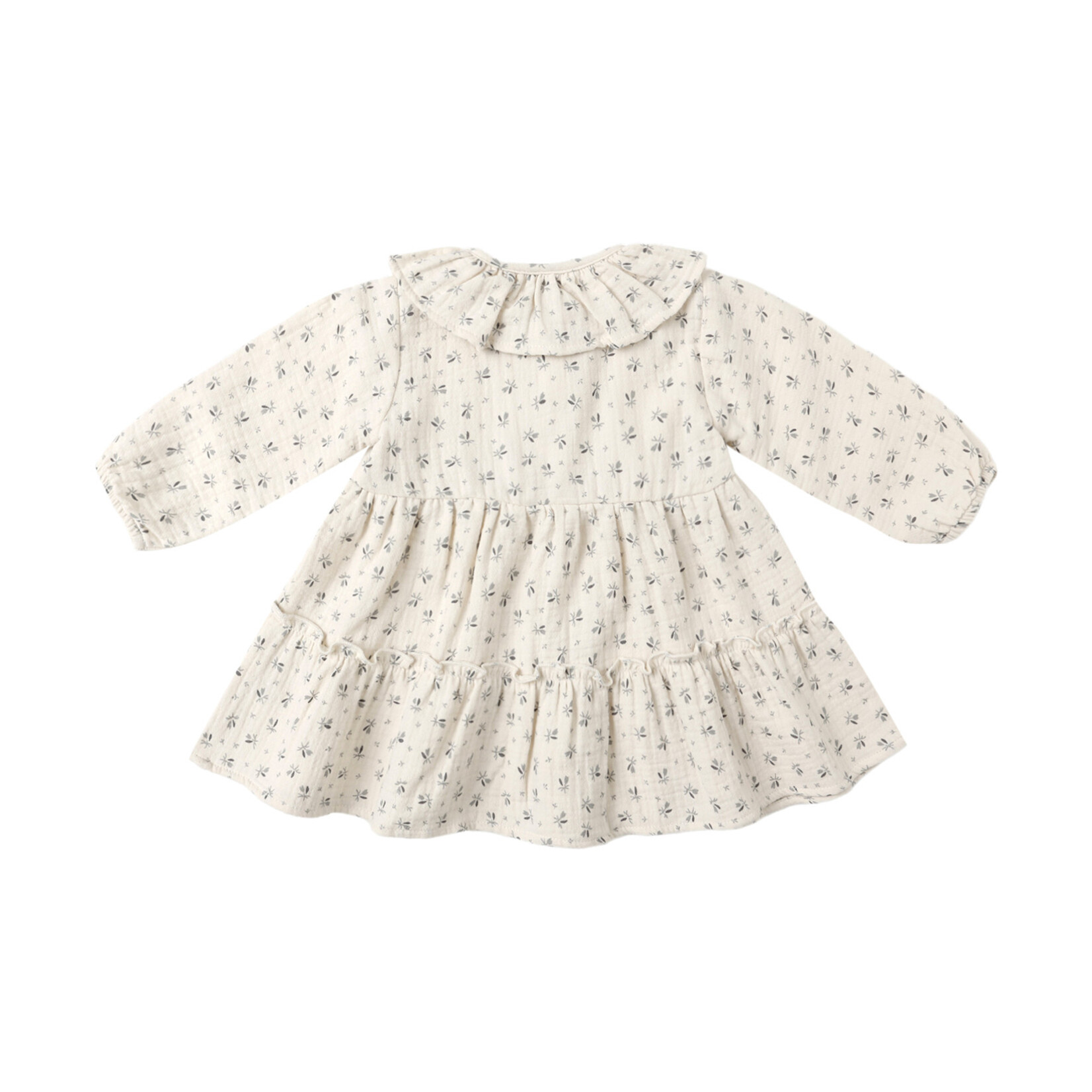 Ruffle Collar Button Dress || Bluebell