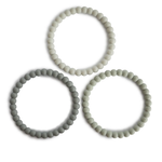Mushie Pearl Teether Bracelet || Green Tea/Cool Gray/ Sea Salt