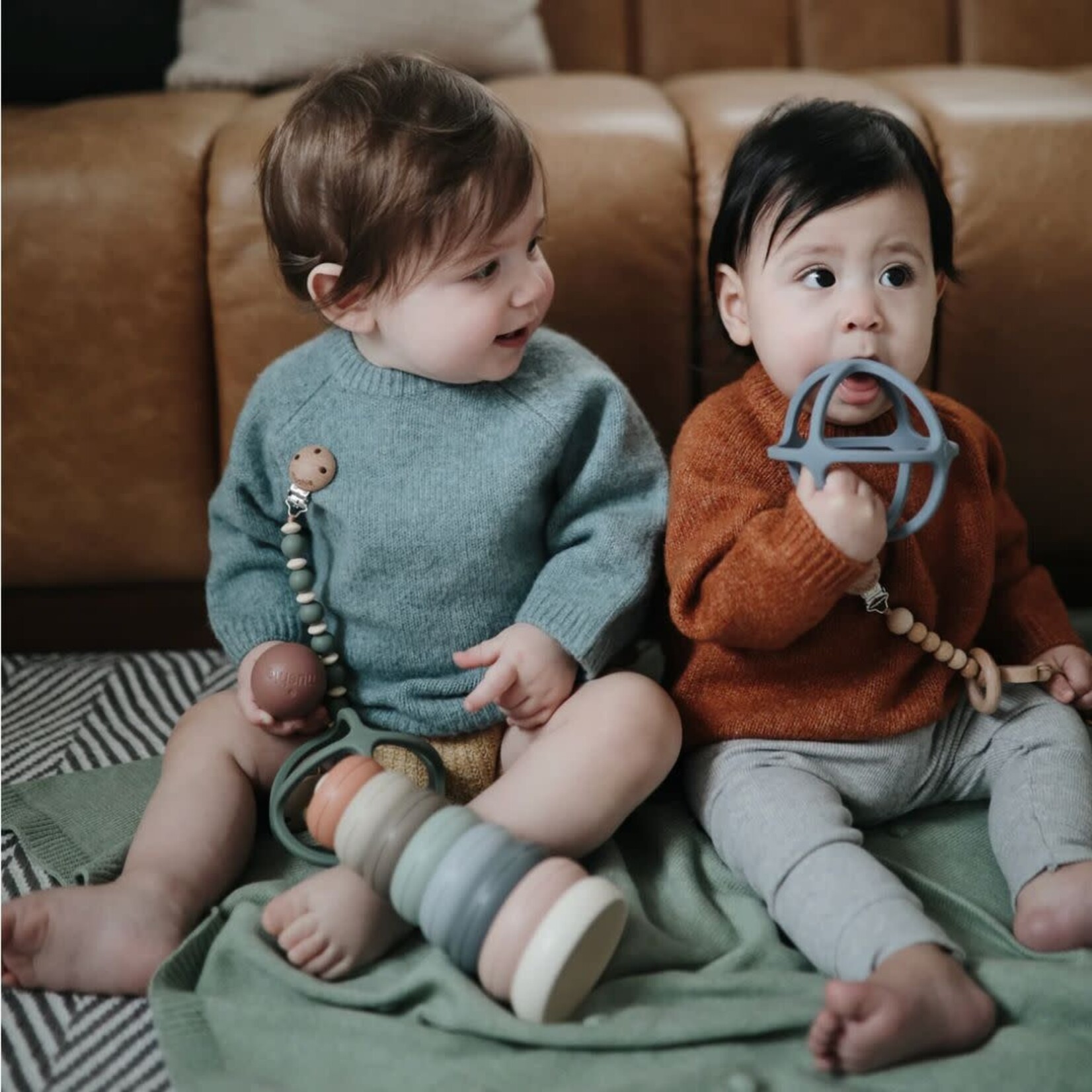 Mushie Ball Teether || Tradewinds