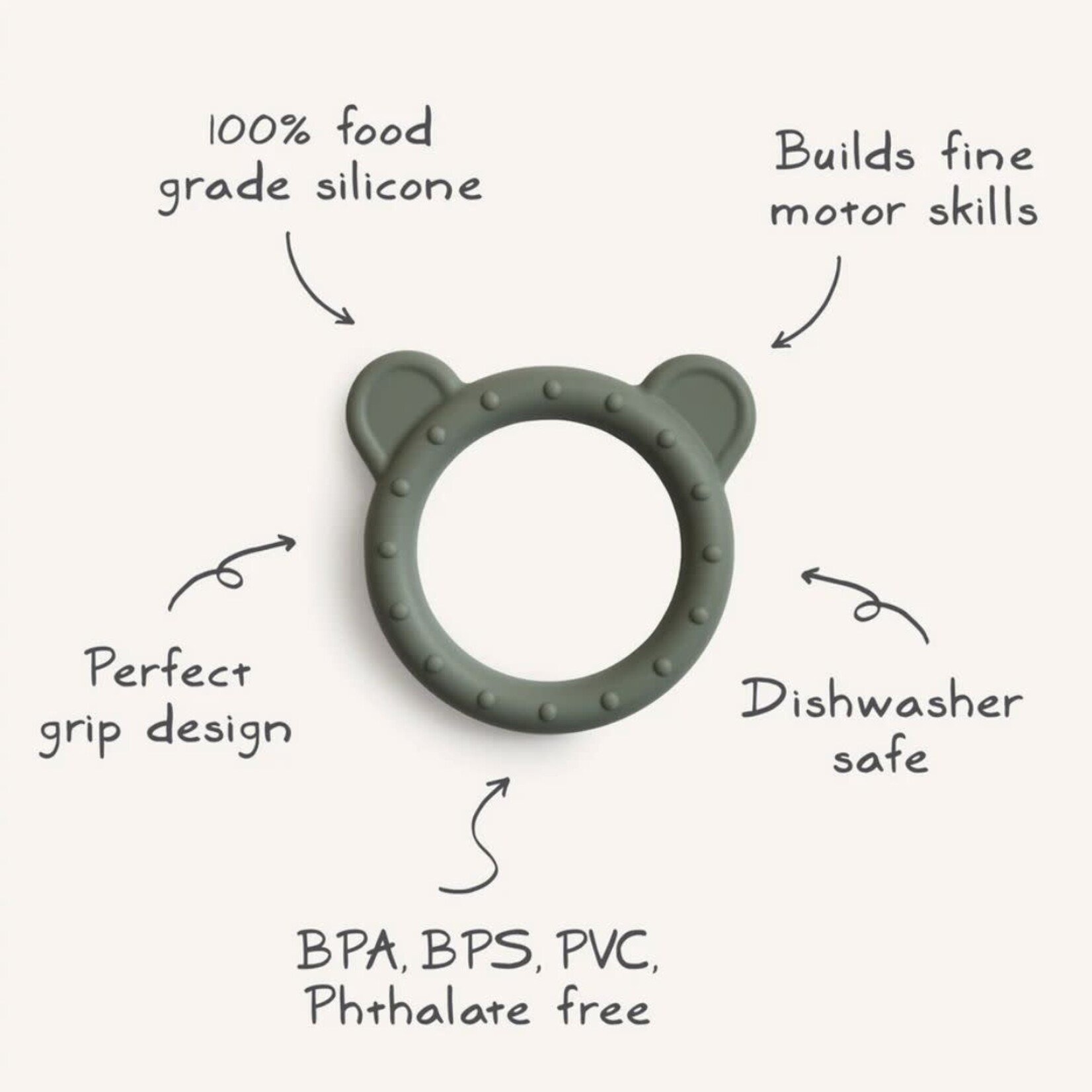 Mushie Bear Teether || Dried Thyme