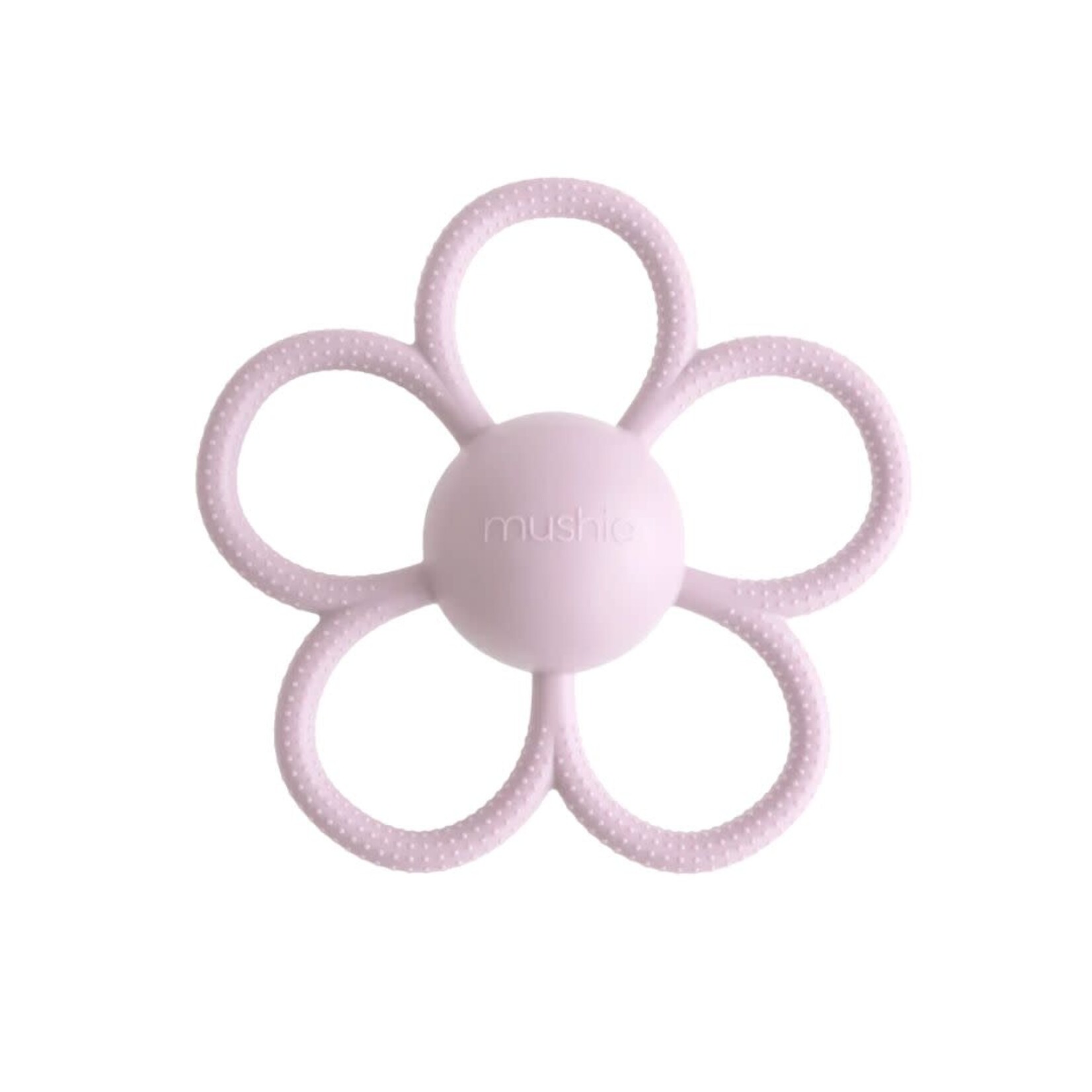 Mushie Daisy Rattle Teether || Soft Lilac