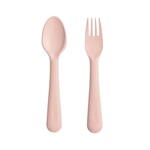 Mushie Fork and Spoon Set || Blush