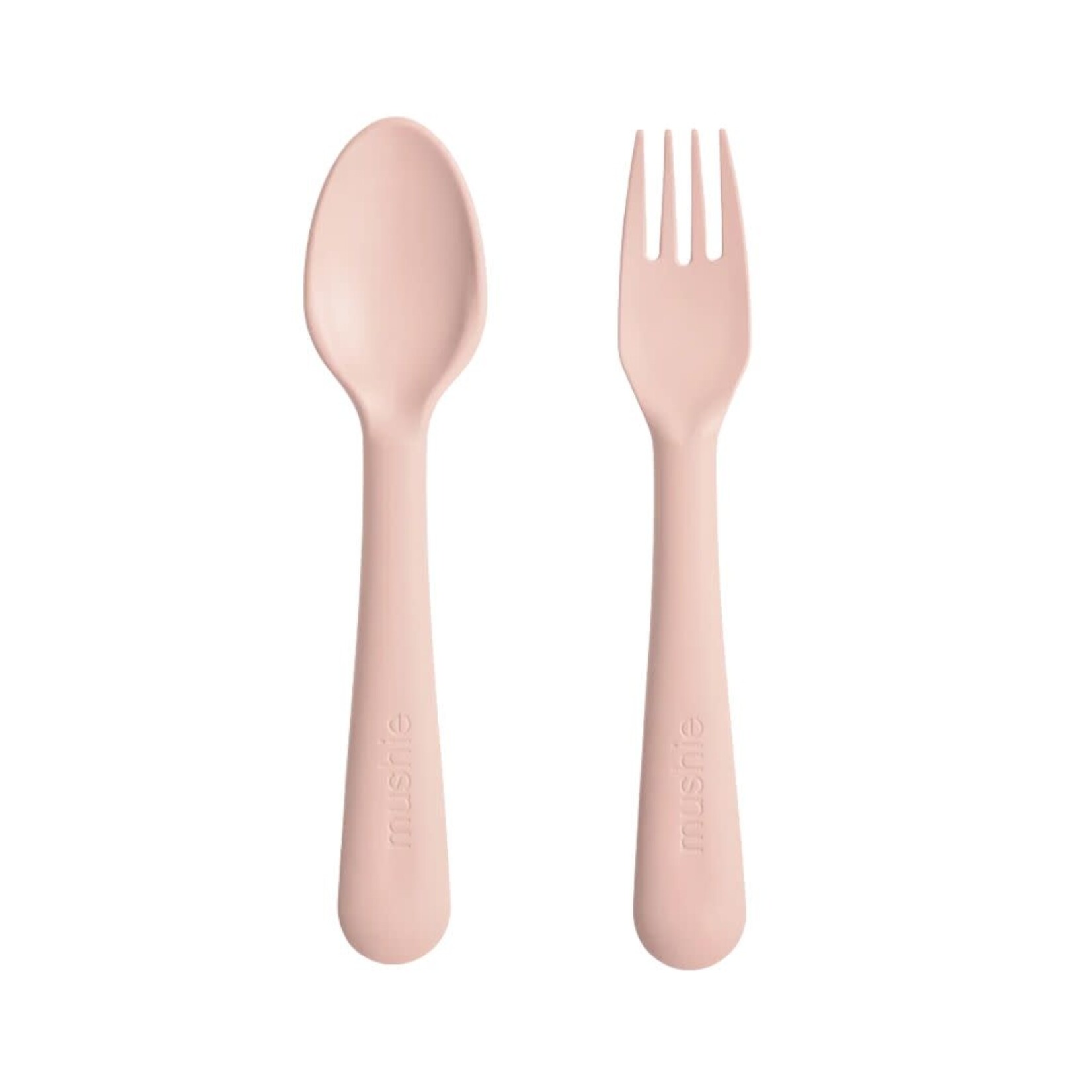 Mushie Fork and Spoon Set || Blush