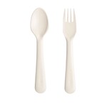 Mushie Fork and Spoon Set || Ivory