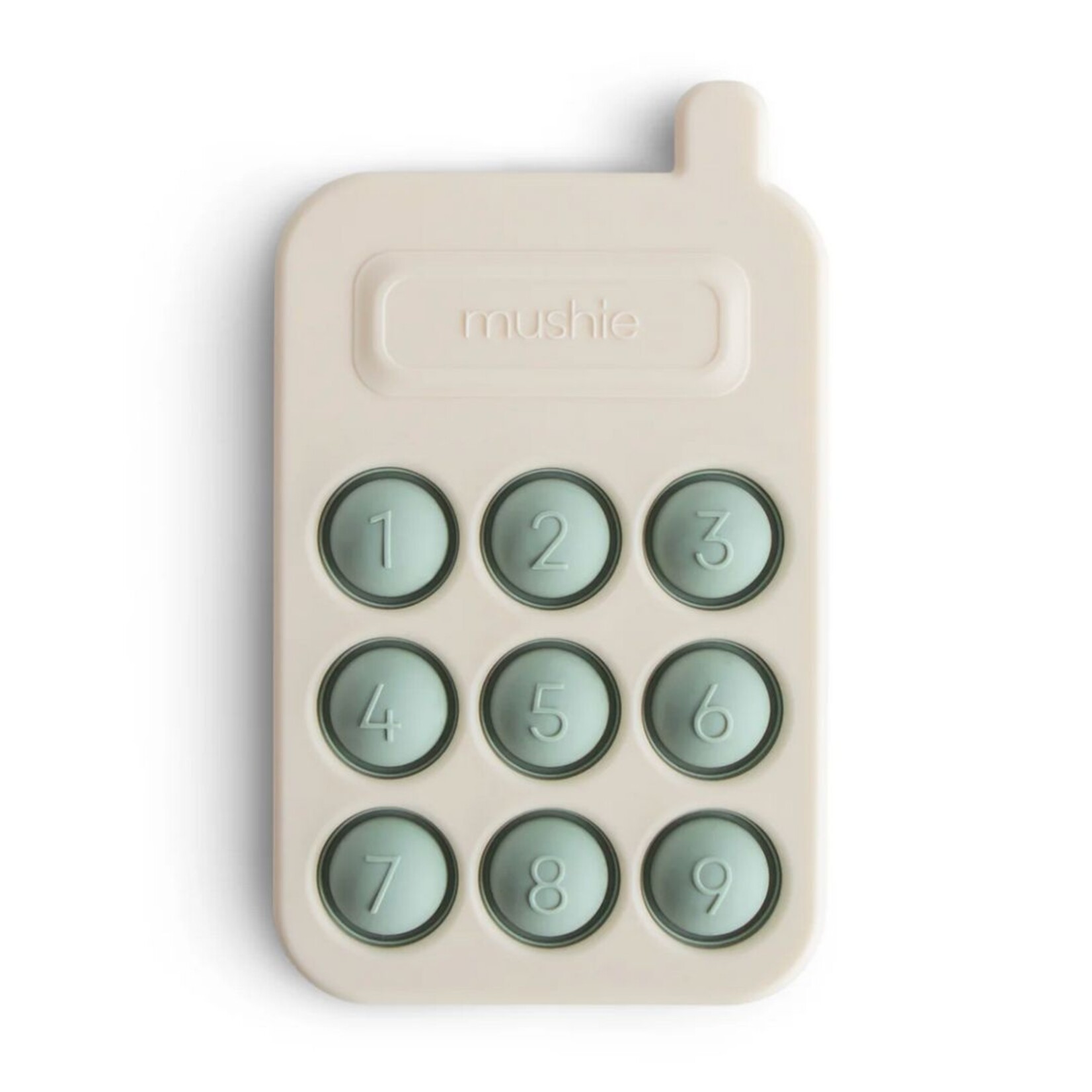 Mushie Phone Press Toy || Cambridge Blue
