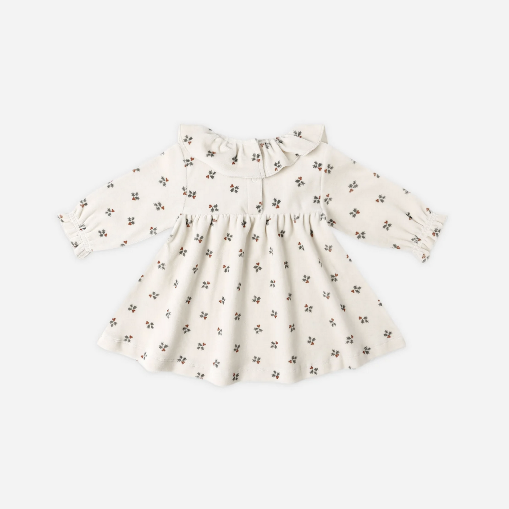 Velour Baby Dress || Holly Berry