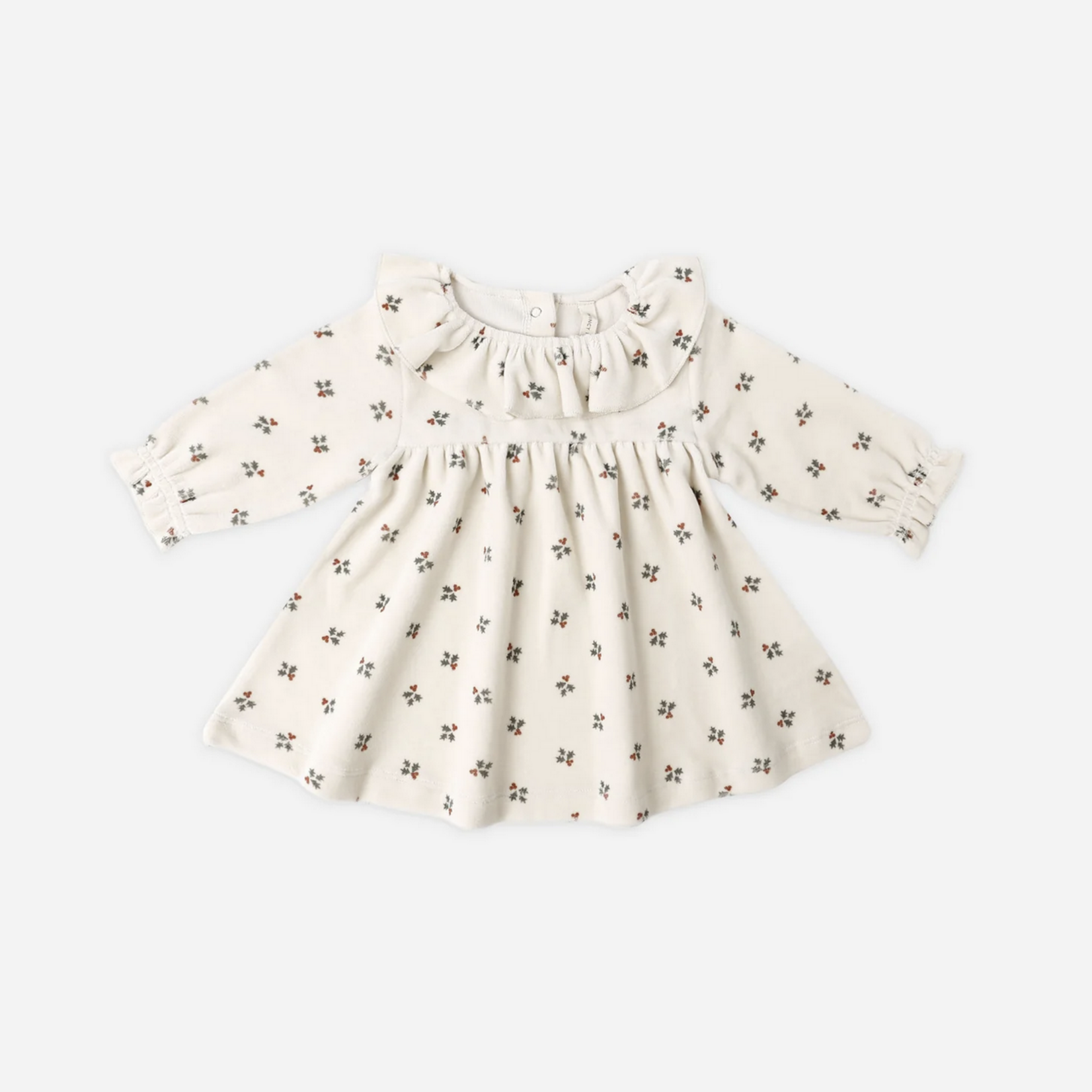 Velour Baby Dress || Holly Berry