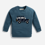 Monica + Andy Back To School Embroidered Crewneck Sweatshirt_explorer Car