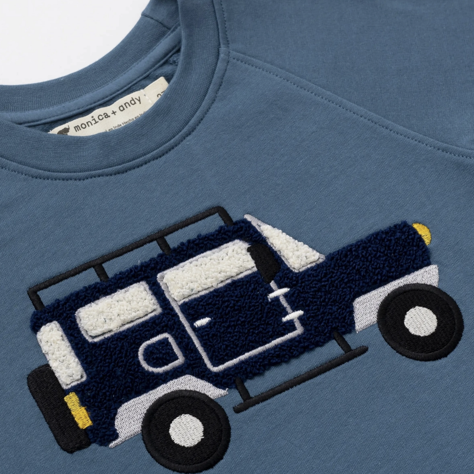 Monica + Andy Back To School Embroidered Crewneck Sweatshirt_explorer Car