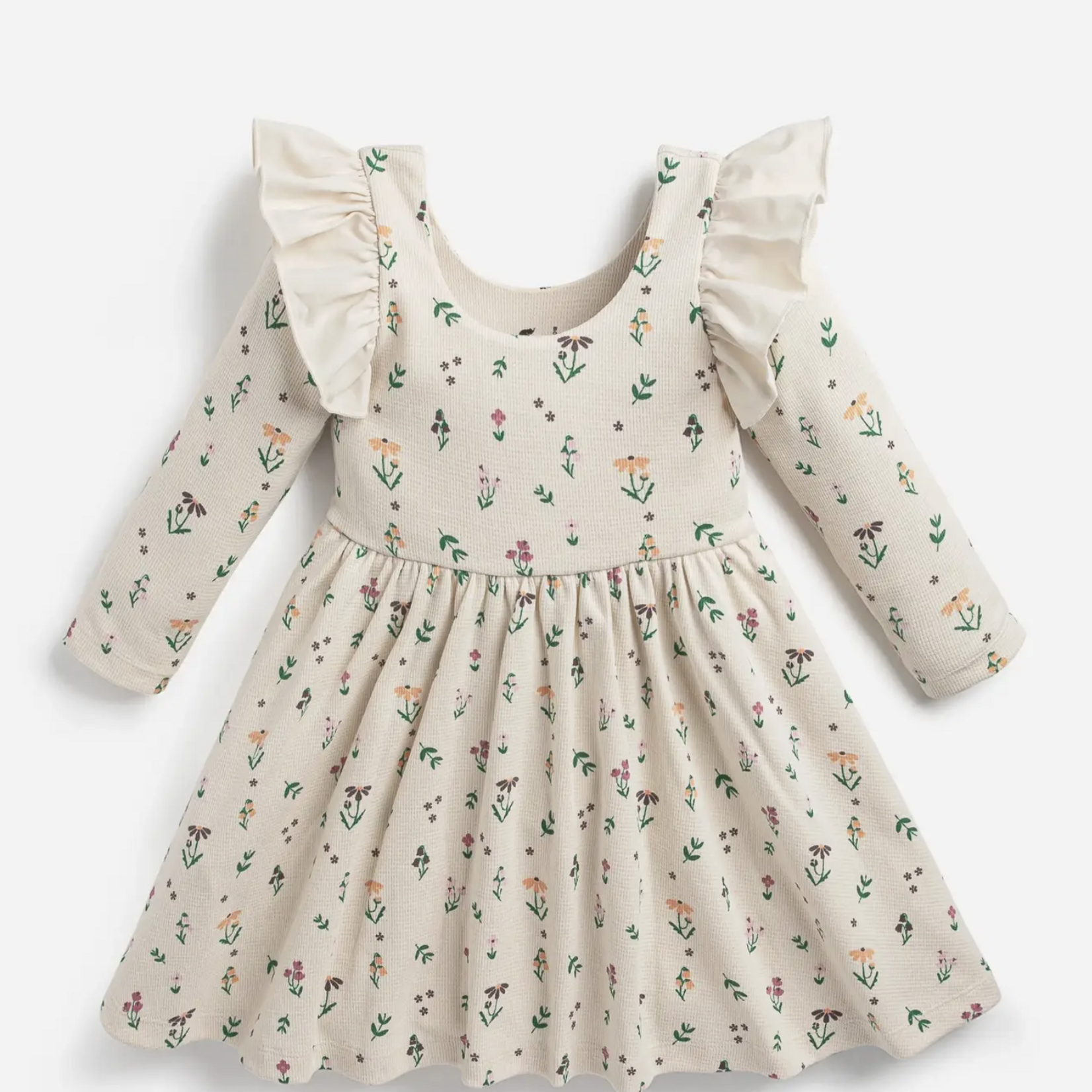 Monica + Andy Waffle Double Ruffle Let's Dance Dress_fall Flowers