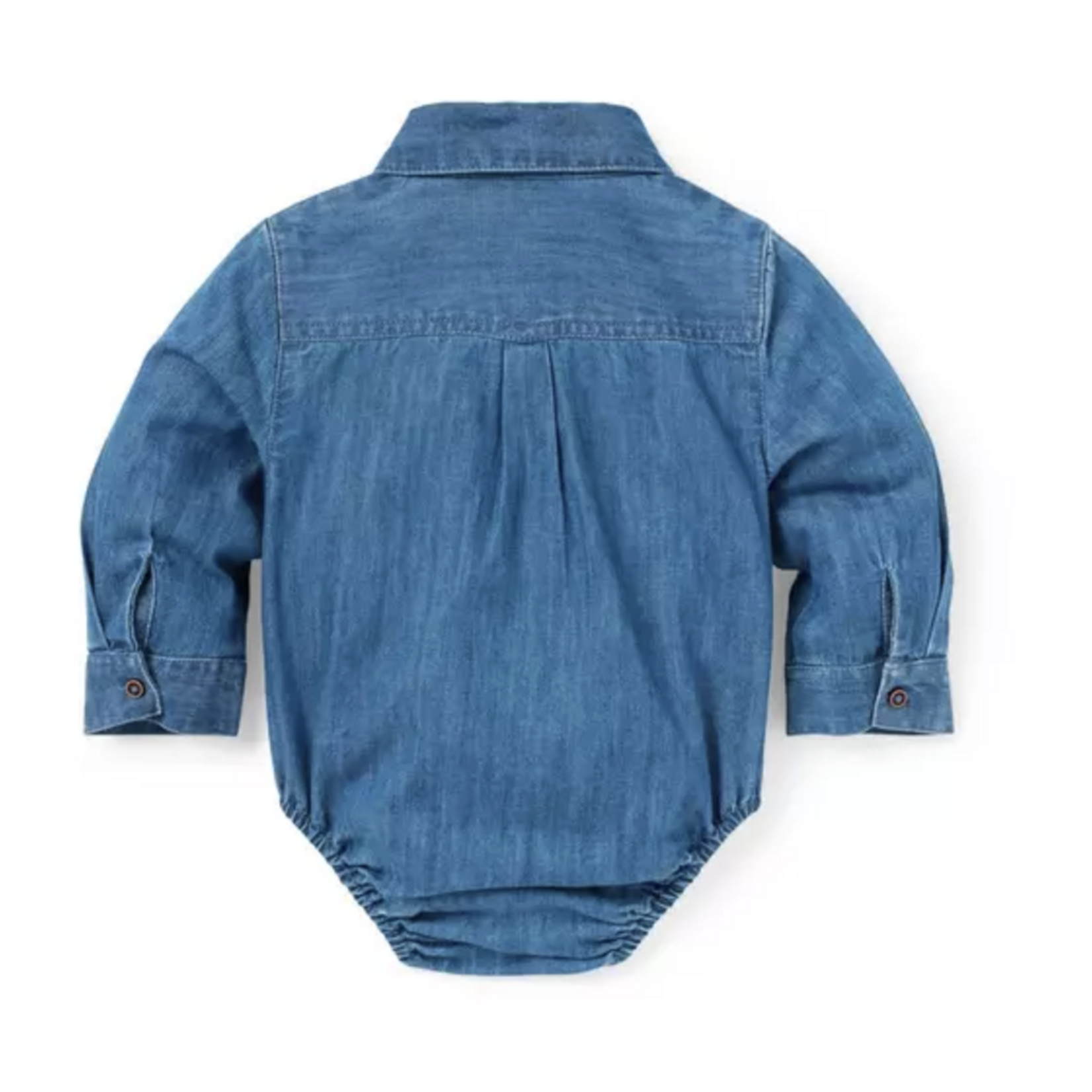Janie & Jack Blue Chambray Western Button Down Onesie