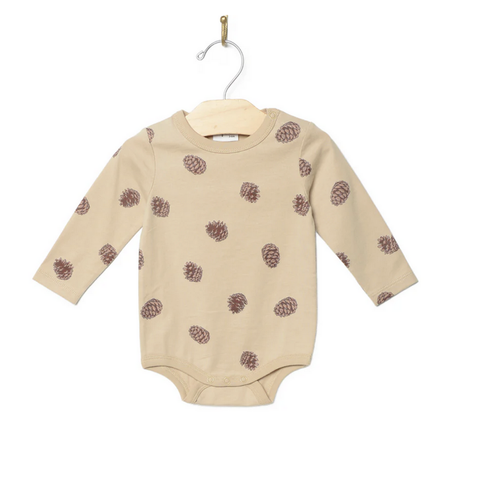 City Mouse Bodysuit- Combed Cotton-pinecones