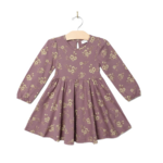 City Mouse Twirl dress-Jersey cotton- Orchid blooms
