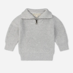Monica + Andy Big Collar Sweater_heather Grey