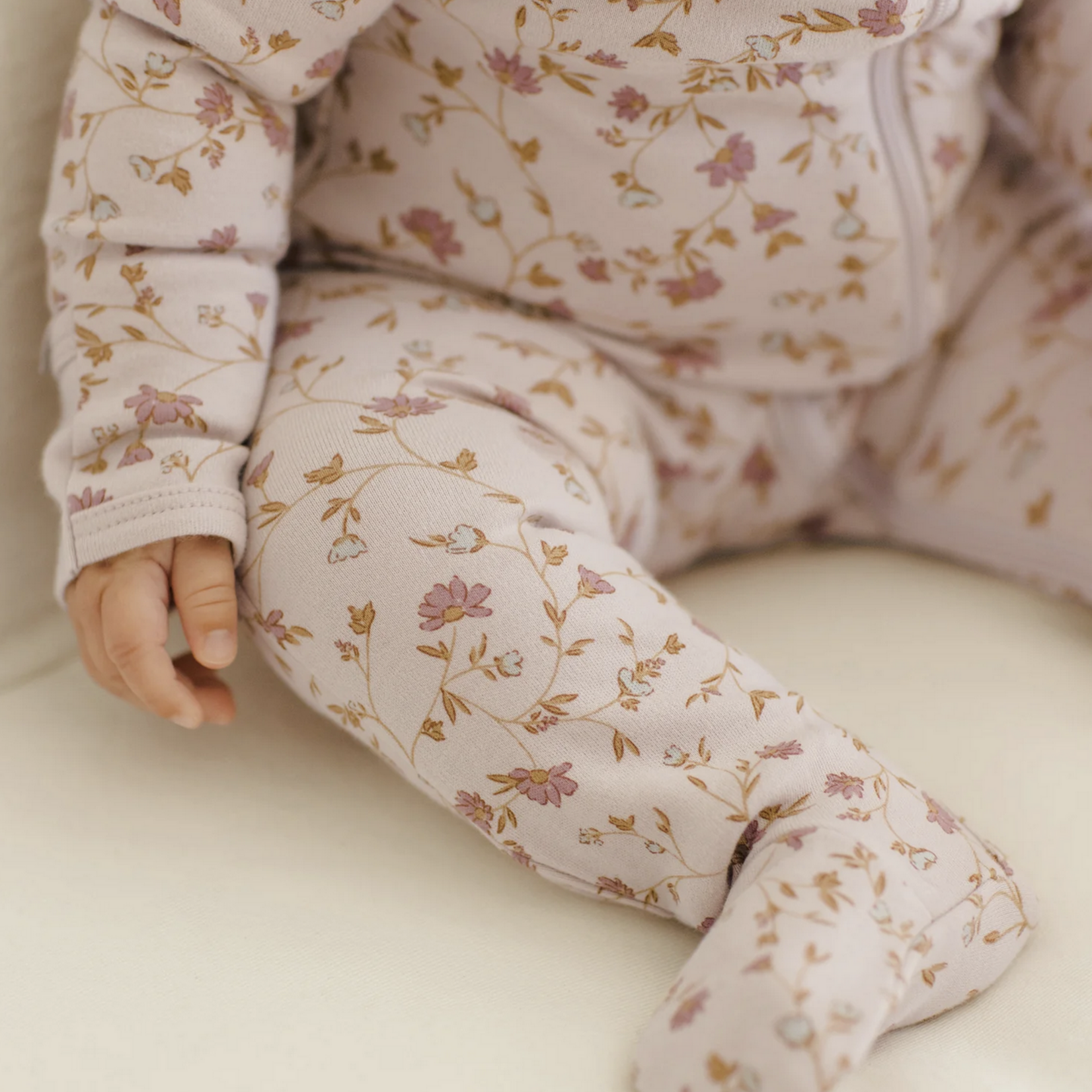 Zip Long Sleeve Sleeper Footie || Garden