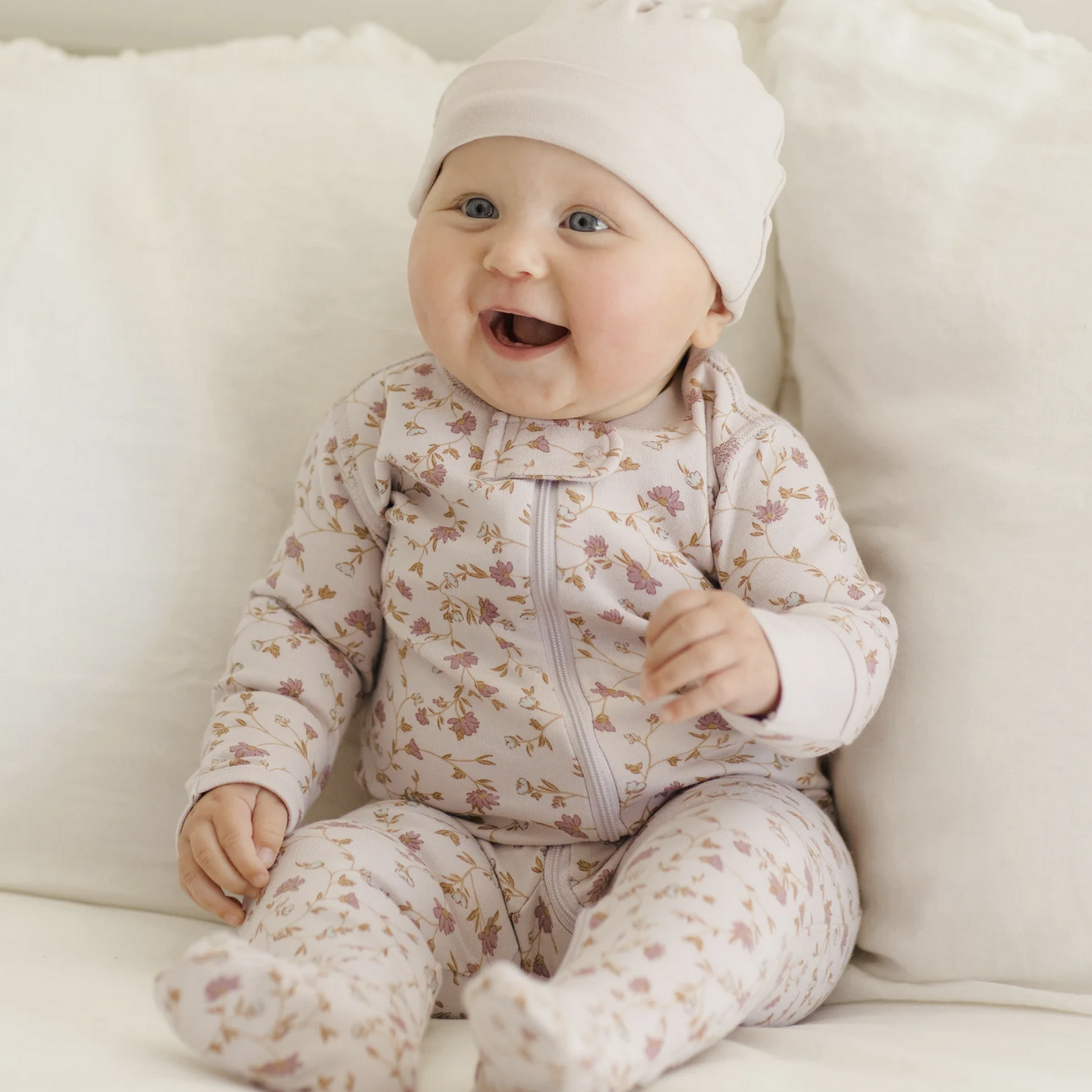 Zip Long Sleeve Sleeper Footie || Garden