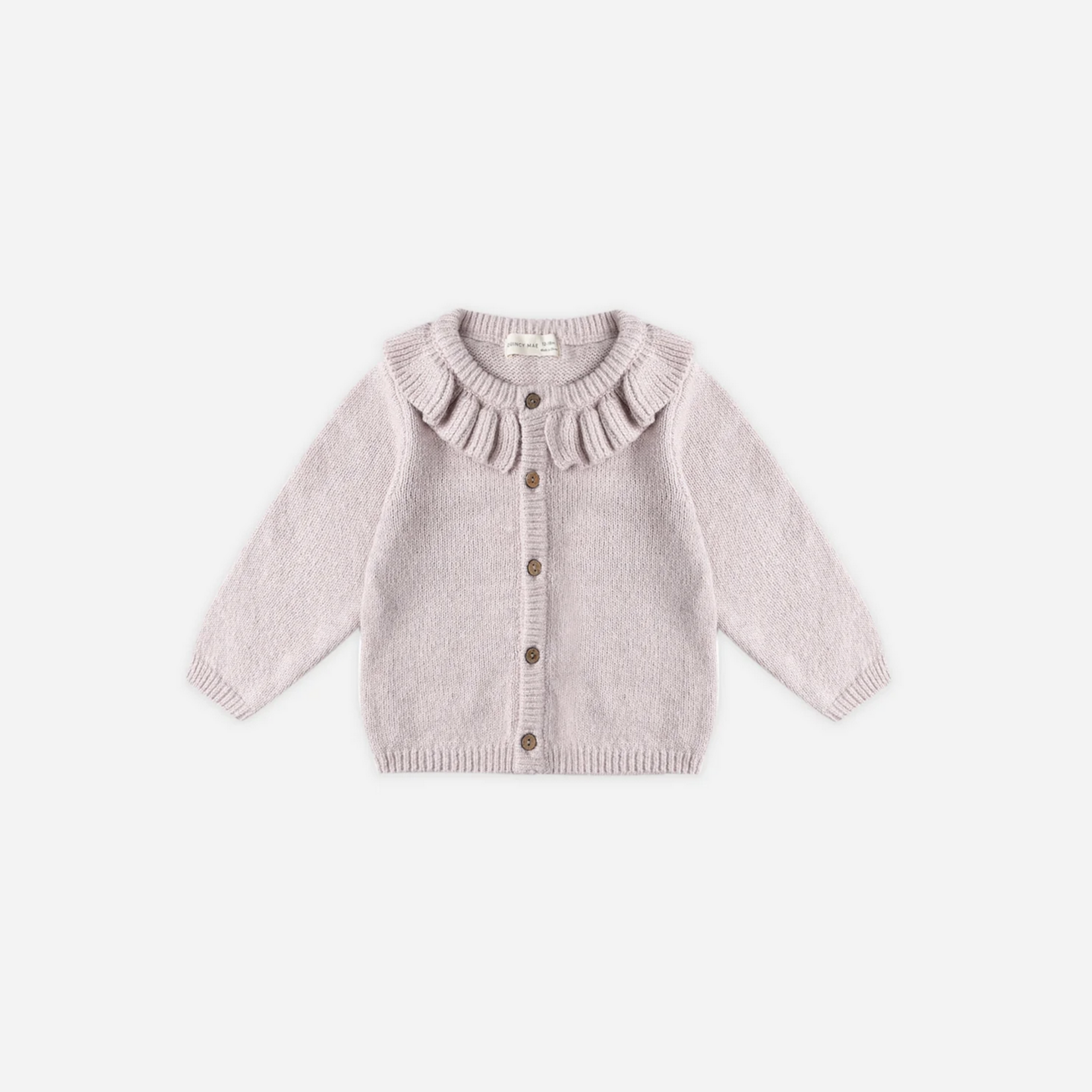 Ruffle Collar Cardigan || Lilac
