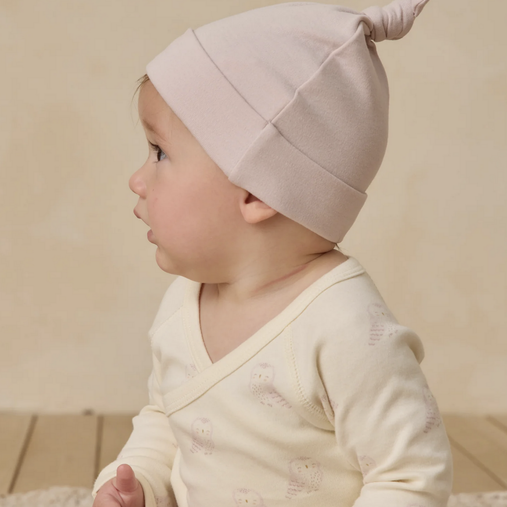 Knotted Baby Hat || Lilac