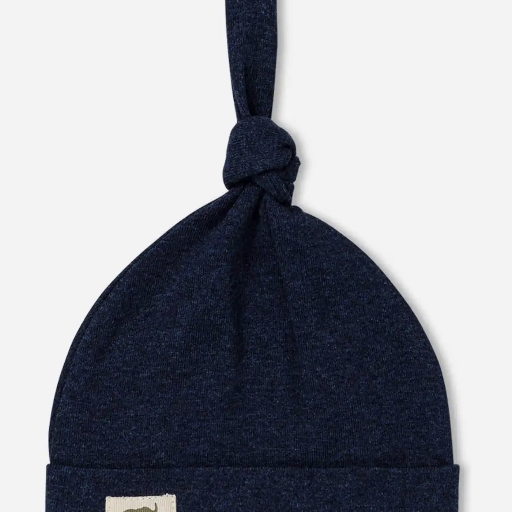 Monica + Andy Baby Top Knot Cap_navy Blue Heather