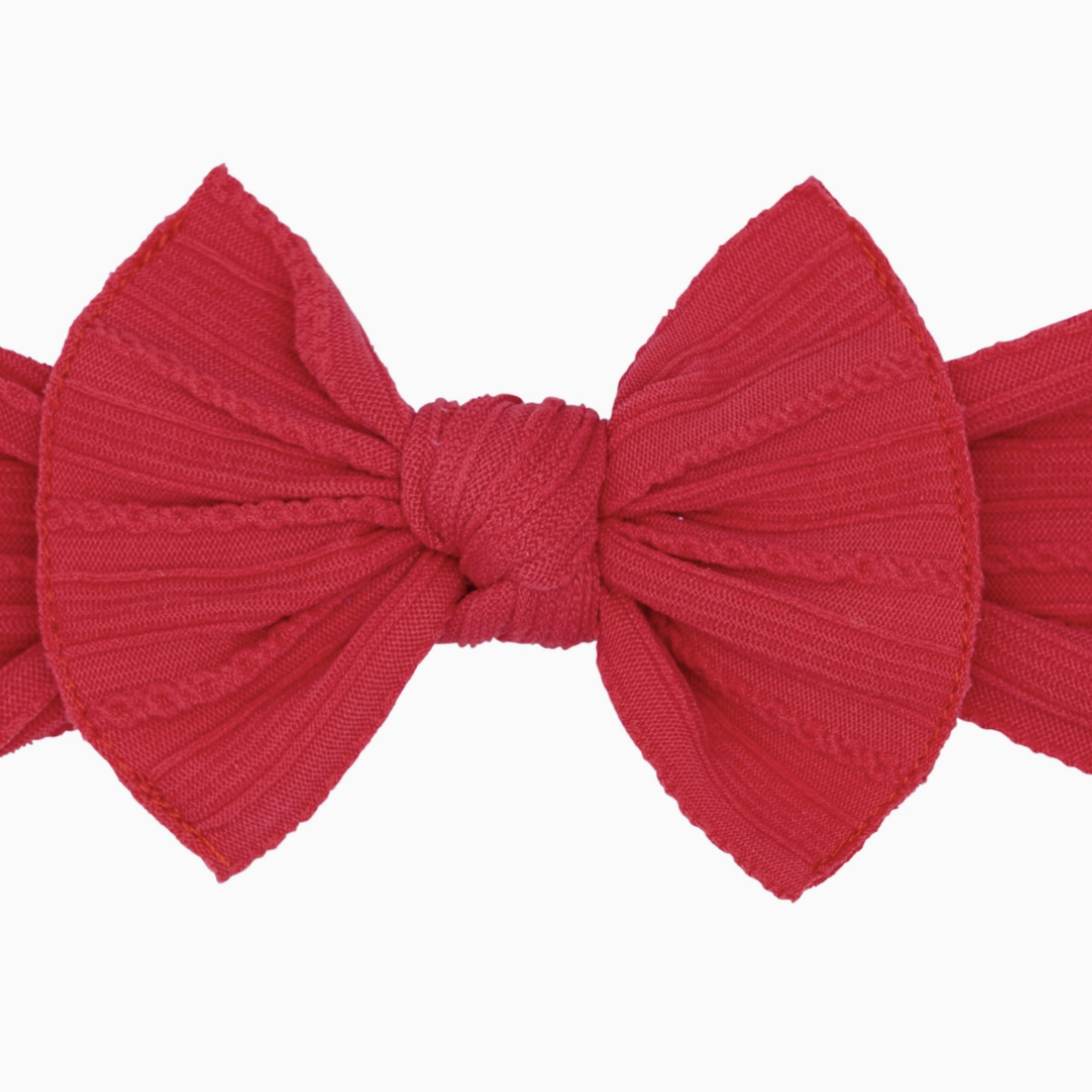 Baby Bling® Cable Knit Knot Soft Nylon Headband | Cranberry