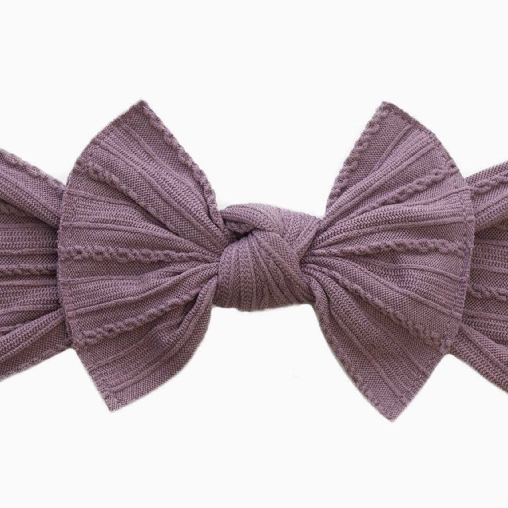 Baby Bling® Cable Knit Knot Soft Nylon Headband | Lilac