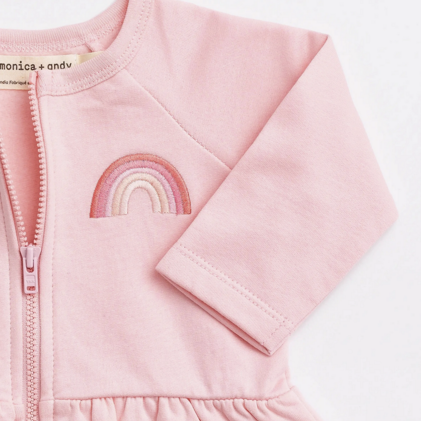 Monica + Andy 3-Piece Baby Zip Peplum Set_light Pink