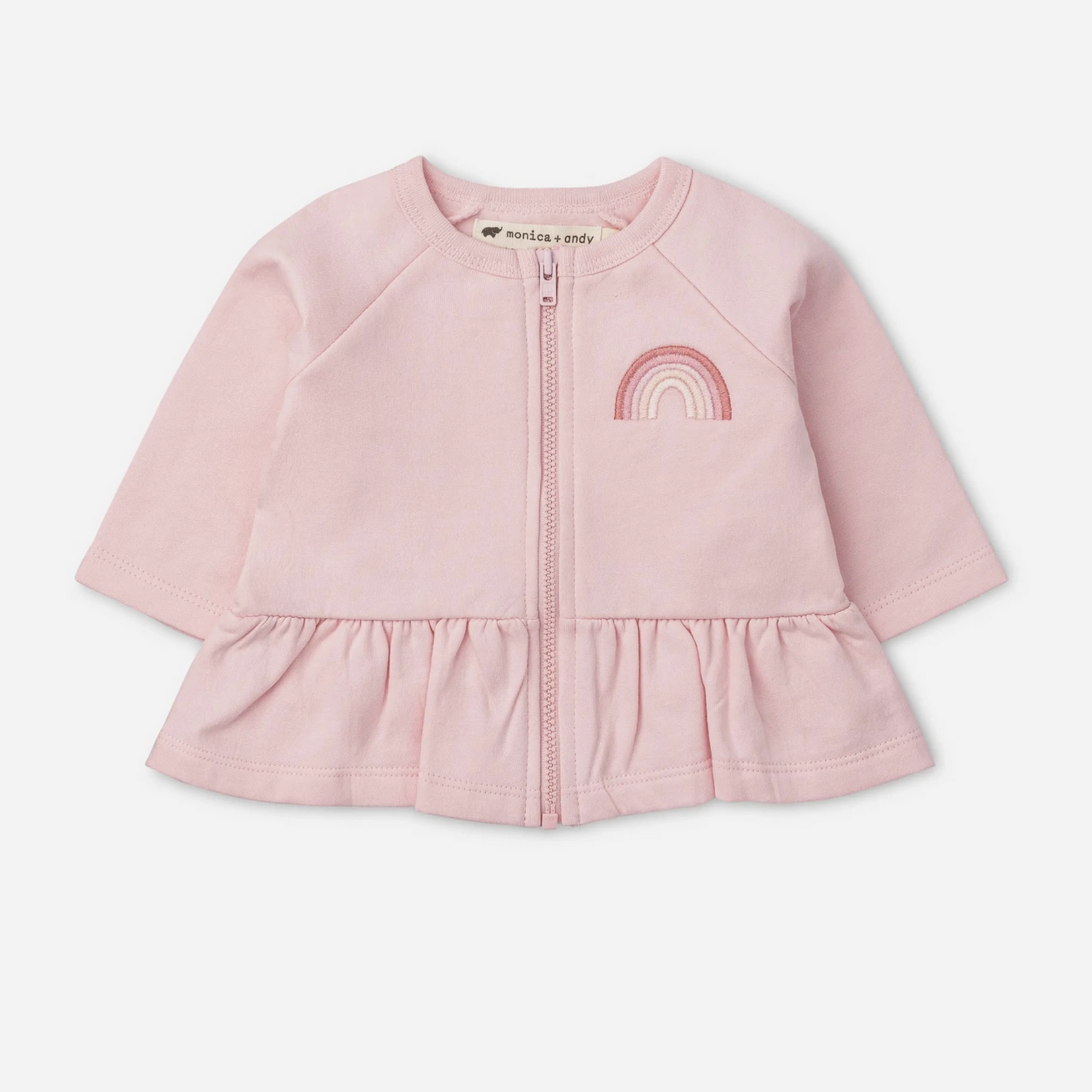 Monica + Andy 3-Piece Baby Zip Peplum Set_light Pink