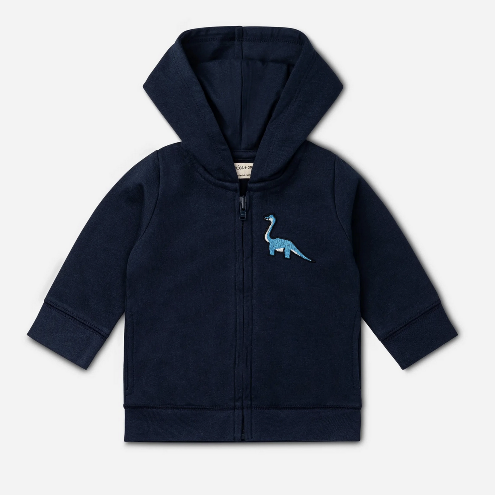 Monica + Andy 3-Piece Short Sleeve Baby Bodysuit Set_navy