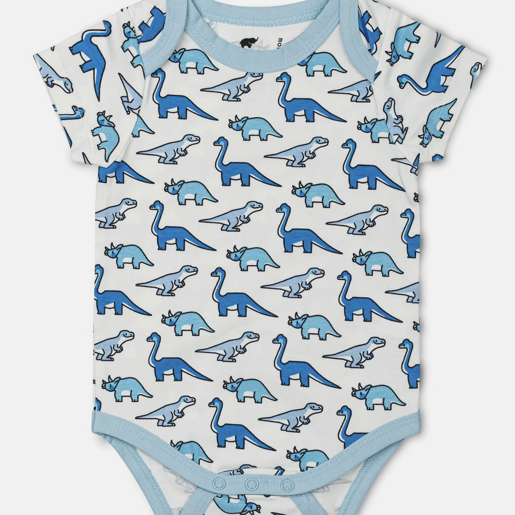 Monica + Andy 3-Piece Short Sleeve Baby Bodysuit Set_navy