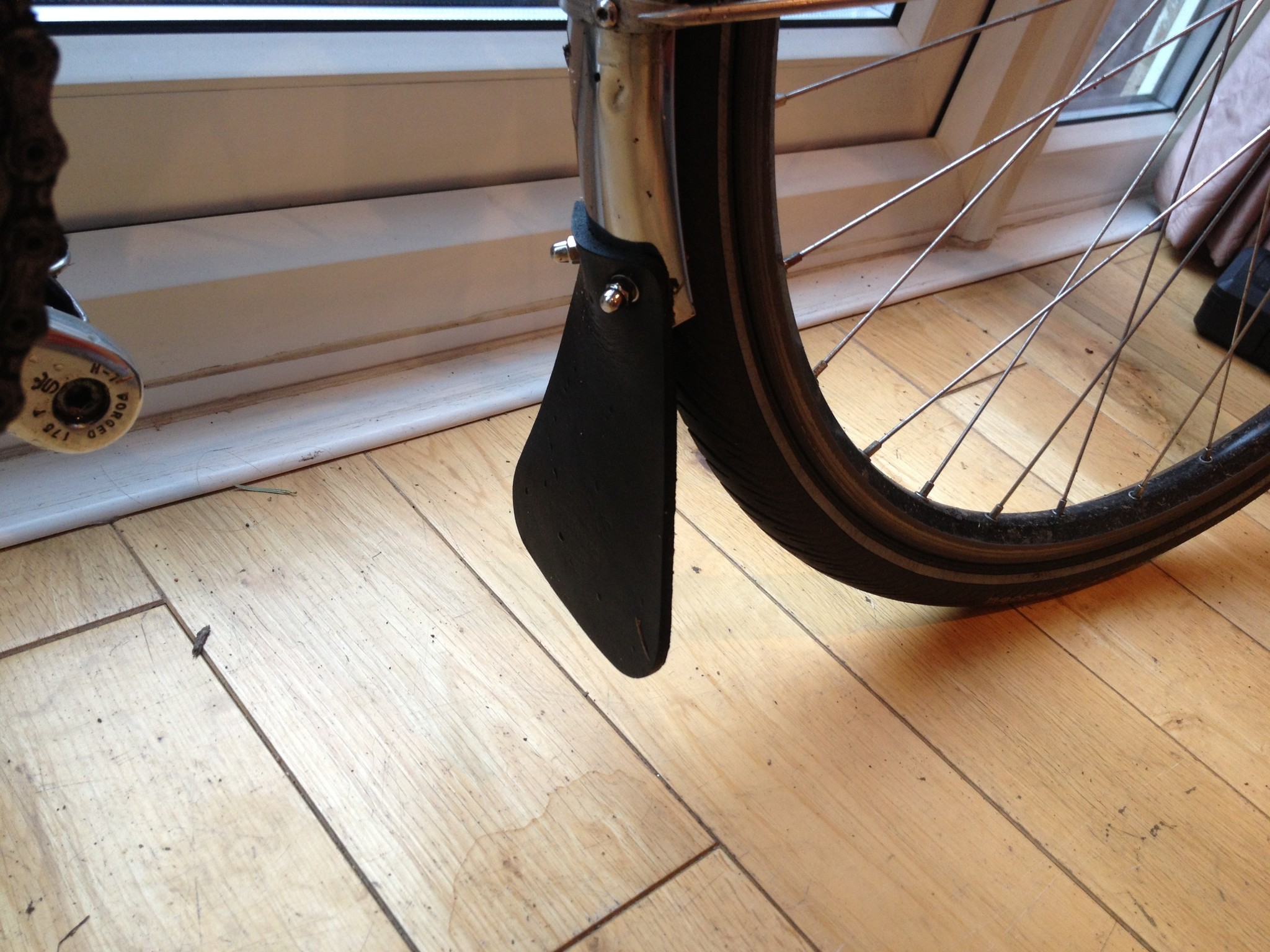 leather mud flaps bicycle