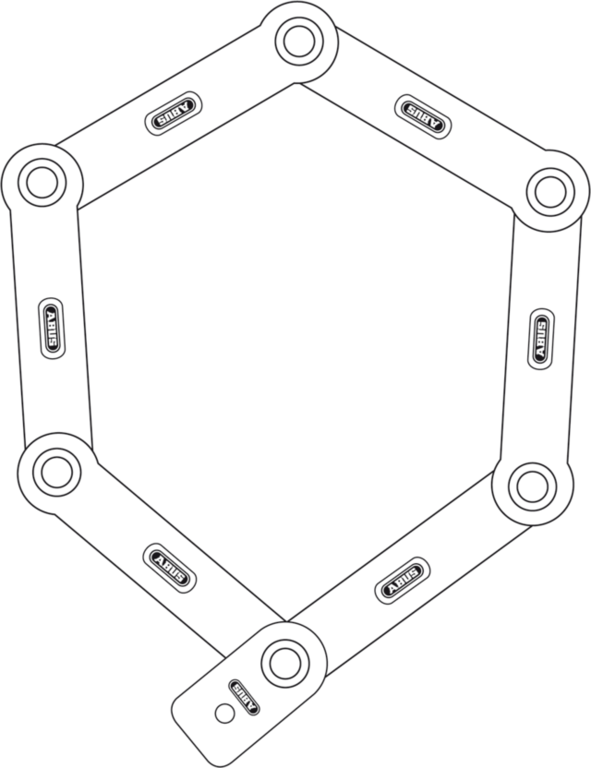 Lock, Abus Bordo uGrip 5700, Folding Lock, Black