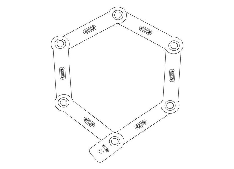 Abus Bordo 6000 Folding Lock, 90cm