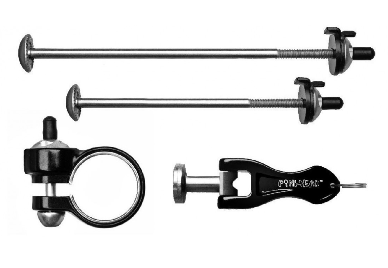Pinhead 3 Pack Lock Set QR Wheel Skewer locks and Seatpost lock Fix