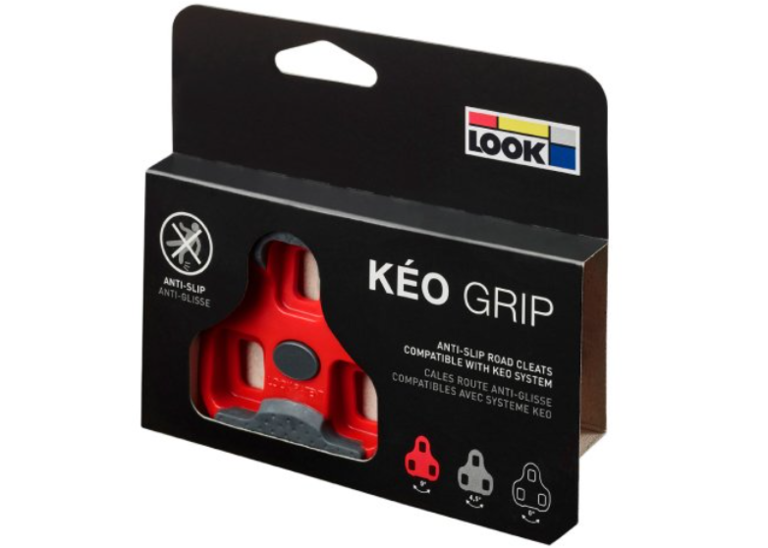 Look Look Keo Grip Cleats, Red/9° float