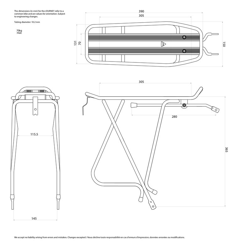 AXIOM Axiom Journey Tubular Rear Rack