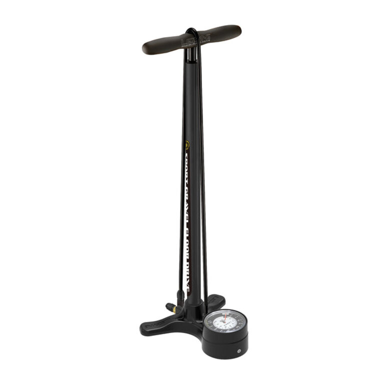 Lezyne Pump, Floor, Lezyne Sport Gravel Drive, ABS-1 Pro Chuck, 100PSI, Black