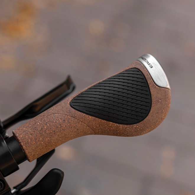 Ergon GP1 Biokork (Brown) | Bike Grips | Fix Coffee + Bikes