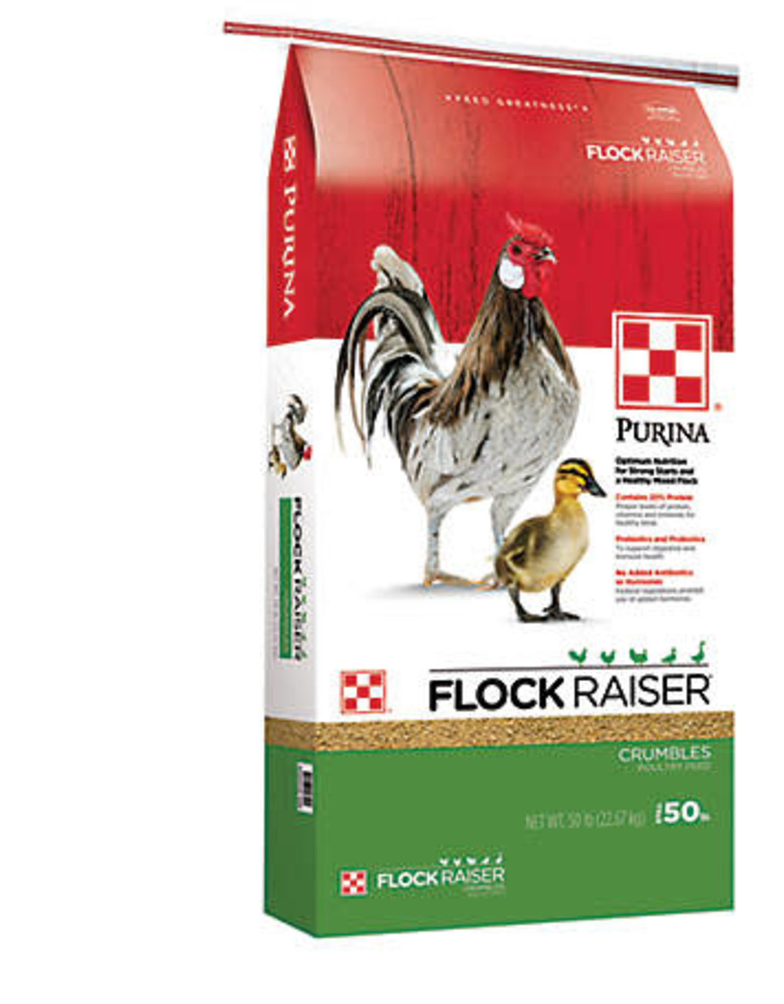 Purina Chickens-Flock Raiser Crumble 50lb