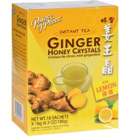 Prince Of Peace Ginger Honey Crystals (lemon) 10 sachets