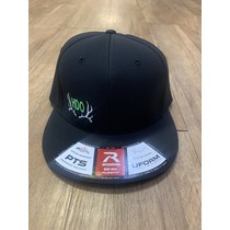 HDO FLEXFIT HAT BLACK W/ GREEN LG-XL