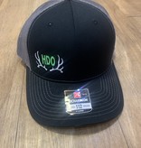 HIGH DESERT ARCHERY HDO SNAP BACK HAT BLACK/CHARCOAL W/ FLO GREEN