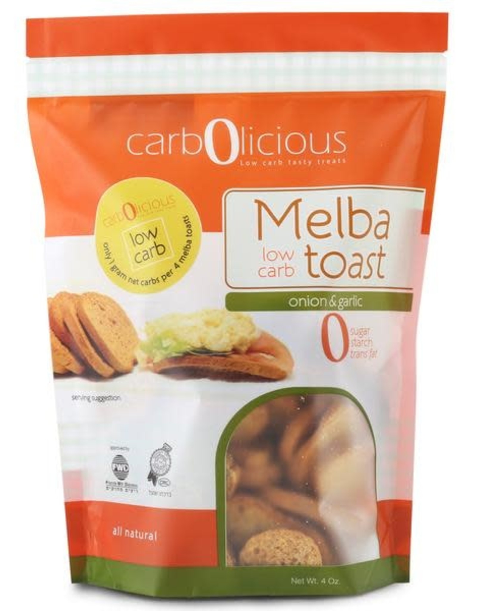 Carbolicious Melba Toast Onion & Garlic