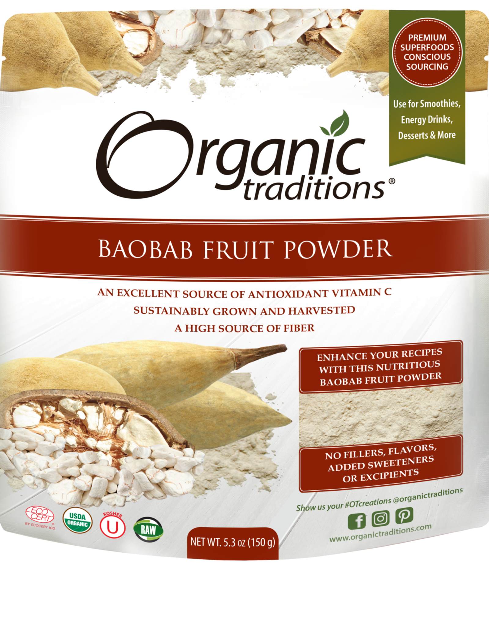 Organic Traditions Organic Traditions Baobab Fruit Powder